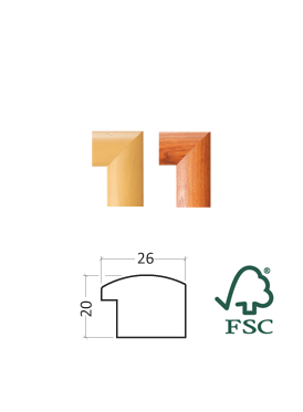 Technical specifications for FSC certified wooden picture frame profile