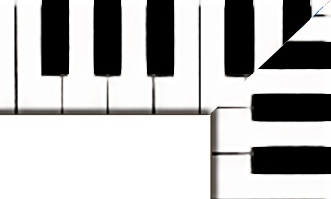 Abstract black and white piano keys arrangement
