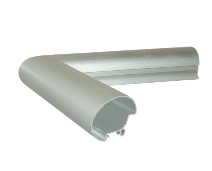 90-degree corner joint for aluminum oval wardrobe rail