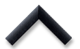 Corner sample of a black textured picture frame
