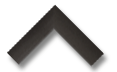 Dark grey chevron frame sample against black background