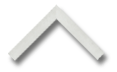 White chevron up arrow icon on black background