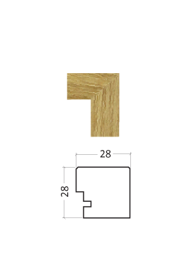 Moulure en bois 28×28 pour Nordic Wood Frames ;